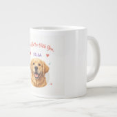 Customised Dog Name mug for your loved ones ジャンボコーヒーマグカップ (正面右)