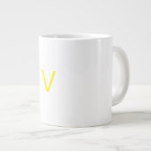 Customised letter V mug ジャンボコーヒーマグカップ (正面右)
