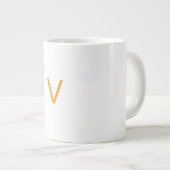 Customised letter V mug ジャンボコーヒーマグカップ (正面右)