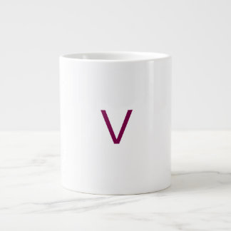 Customised letter V mug ジャンボコーヒーマグカップ