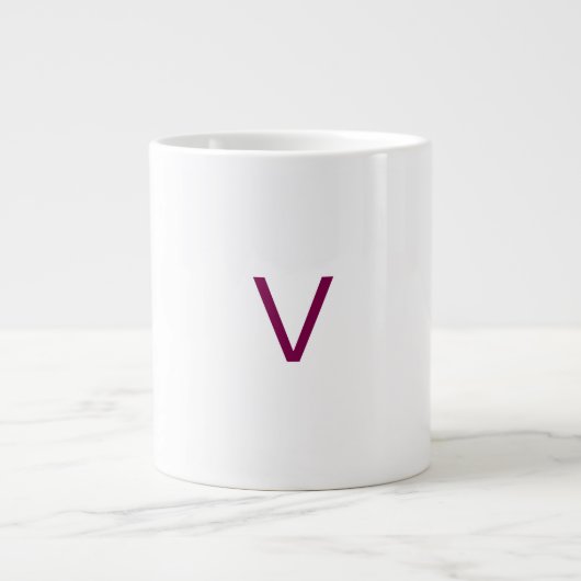 Customised letter V mug ジャンボコーヒーマグカップ (正面)