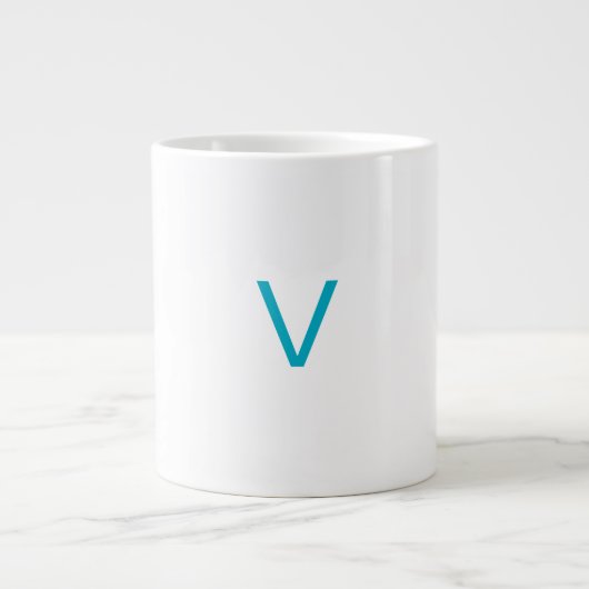 Customised letter V mug ジャンボコーヒーマグカップ (正面)