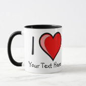 Customizabe Iのハートのマグ マグカップ (左)