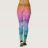 Customizabe Rainbow Striped Leggings レギンス (裏面)