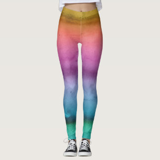 Customizabe Rainbow Striped Leggings レギンス