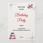 customizable  招待状 (裏面)