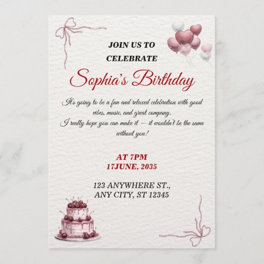 customizable  招待状 (正面)