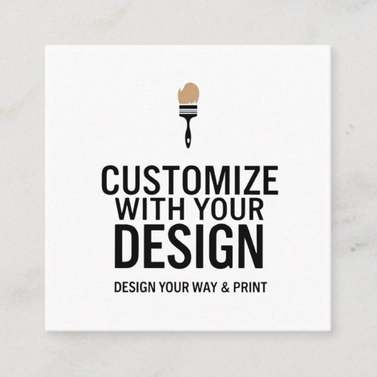 Customizable 2.5x2.5" Blank Company Small スクエア名刺 (正面)