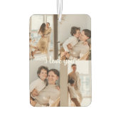 Customizable 4-Photo Collage I Love You Keepsake カーエアーフレッシュナー (裏面)