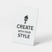Customizable 4x6" Blank Event Display Pedestal Sig 台座サイン (正面)