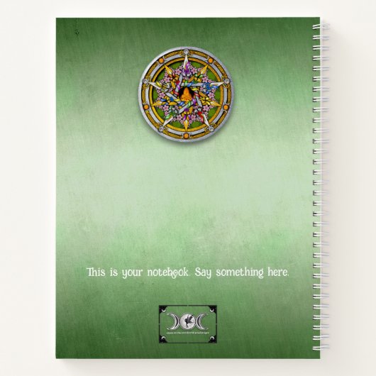 Customizable 8.5 x 11 Beltane May Day Notebook ノートブック (裏面)