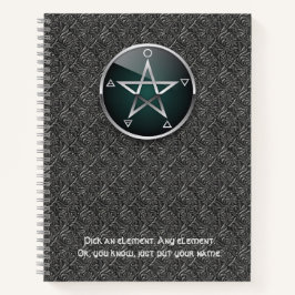 Customizable 8.5 x 11 Elemental Pentacle Notebook ノートブック