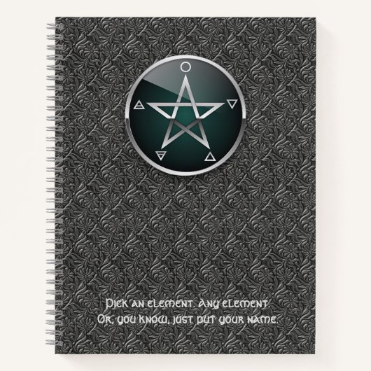 Customizable 8.5 x 11 Elemental Pentacle Notebook ノートブック (正面)