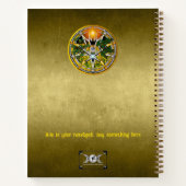 Customizable 8.5 x 11 Litha Summer Golden Notebook ノートブック (裏面)