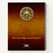Customizable 8.5 x 11 Samhain Halloween Notebook ノートブック (裏面)