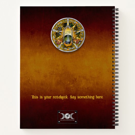 Customizable 8.5 x 11 Samhain Halloween Notebook ノートブック (裏面)