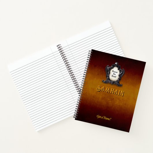 Customizable 8.5 x 11 Samhain Halloween Notebook ノートブック (内部)
