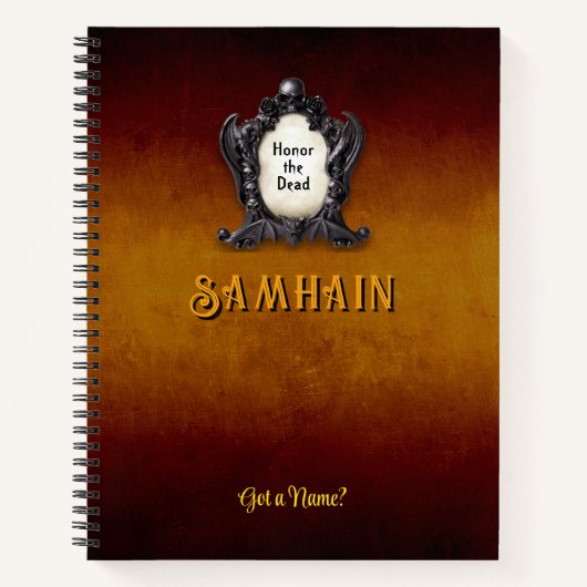 Customizable 8.5 x 11 Samhain Halloween Notebook ノートブック (正面)