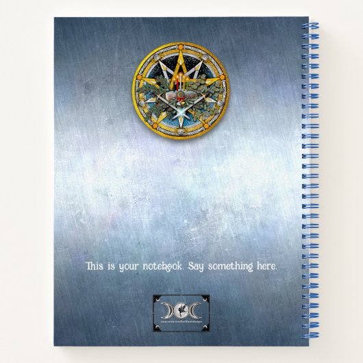 Customizable 8.5x11 Yule Winter Solstice Notebook ノートブック (裏面)