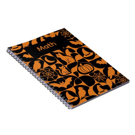 Customizable Abstract Halloween Design ノートブック (右側)