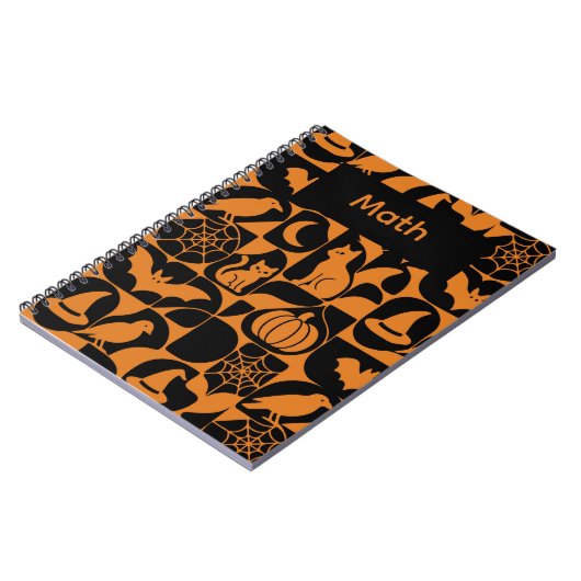 Customizable Abstract Halloween Design ノートブック (左側)