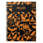 Customizable Abstract Halloween Design ノートブック (正面)