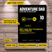 Customizable Adventure Dad Magazine Add Your Photo ポスター