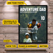 Customizable Adventure Dad Magazine Add Your Photo ポスター