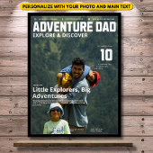 Customizable Adventure Dad Magazine Add Your Photo ポスター
