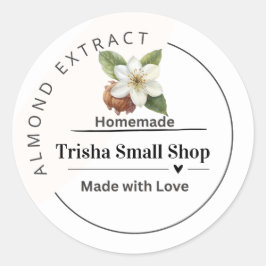 Customizable Almond Extract Label – Personalized ラウンドシール