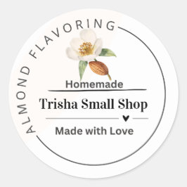 Customizable Almond Extract Label – Personalized  ラウンドシール