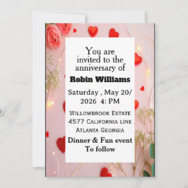 Customizable Anniversary Invitation | Editable  招待状