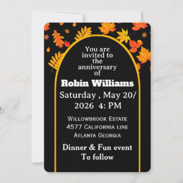 Customizable Anniversary Invitation | Editable  招待状