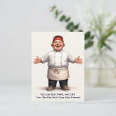 Customizable Any Occasion Cooking / Chef Postcard ポストカード (スタンド正面)