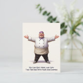 Customizable Any Occasion Cooking / Chef Postcard ポストカード (スタンド正面)