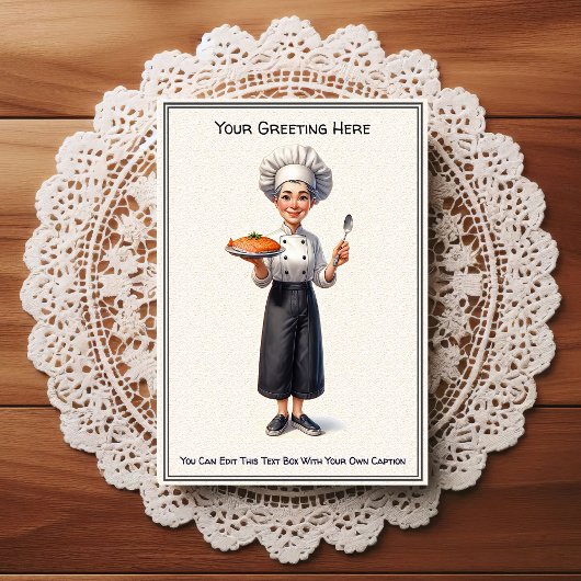 Customizable Any Occasion Cooking / Chef Postcard ポストカード