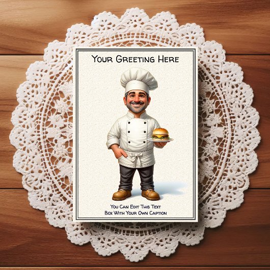 Customizable Any Occasion Cooking / Chef Postcard ポストカード