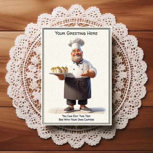 Customizable Any Occasion Cooking / Chef Postcard ポストカード