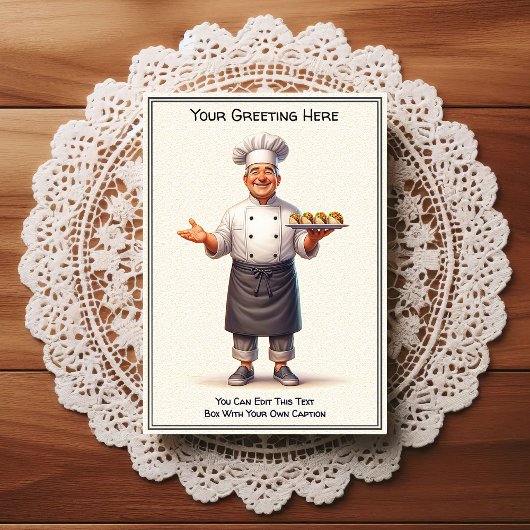 Customizable Any Occasion Cooking / Chef Postcard ポストカード