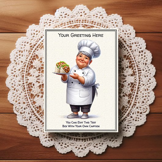Customizable Any Occasion Cooking / Chef Postcard ポストカード