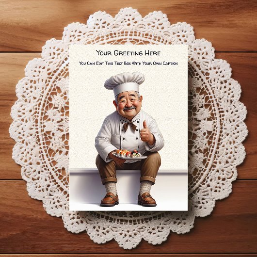 Customizable Any Occasion Cooking / Chef Postcard ポストカード