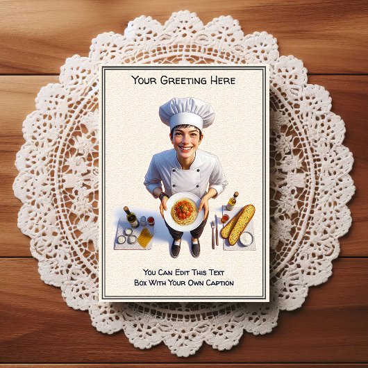 Customizable Any Occasion Cooking / Chef Postcard ポストカード