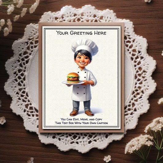 Customizable Any Occasion Cooking / Chef Postcard ポストカード
