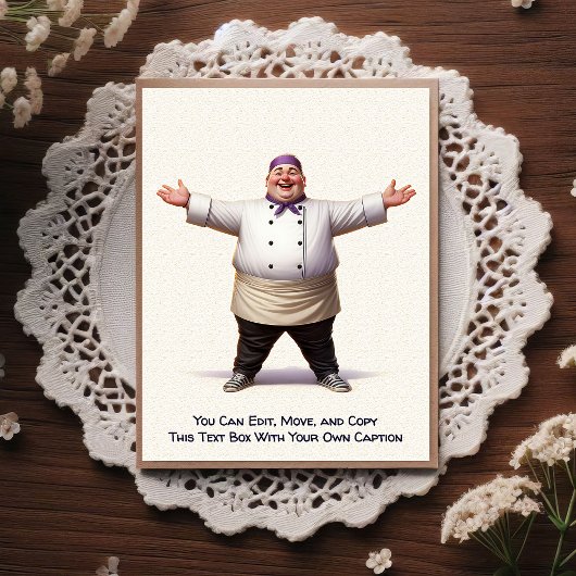 Customizable Any Occasion Cooking / Chef Postcard ポストカード