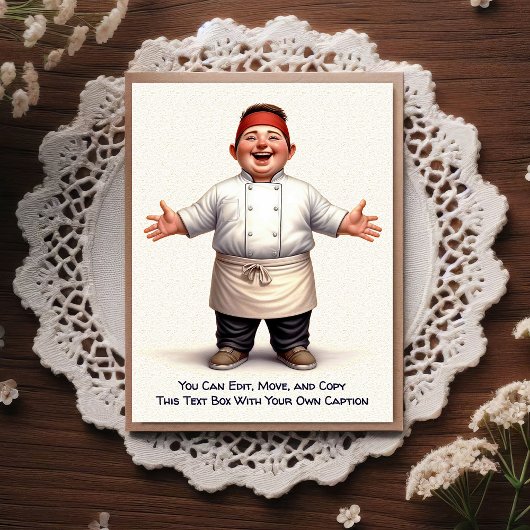 Customizable Any Occasion Cooking / Chef Postcard ポストカード