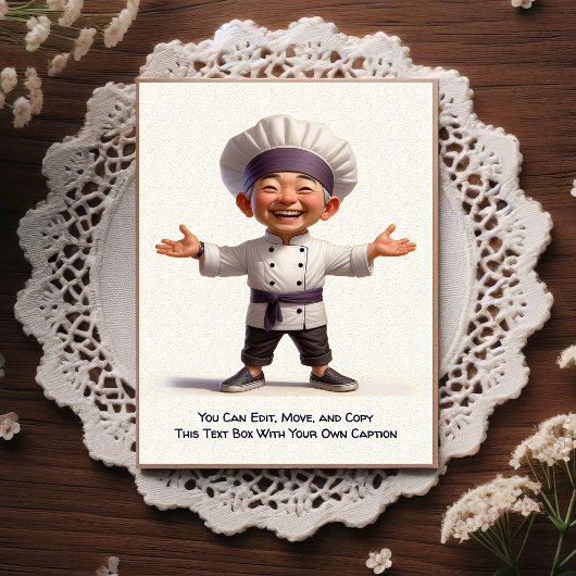 Customizable Any Occasion Cooking / Chef Postcard ポストカード
