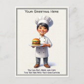 Customizable Any Occasion Cooking / Chef Postcard ポストカード (正面)