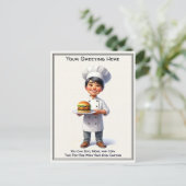 Customizable Any Occasion Cooking / Chef Postcard ポストカード (スタンド正面)