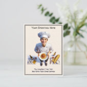 Customizable Any Occasion Cooking / Chef Postcard ポストカード (スタンド正面)