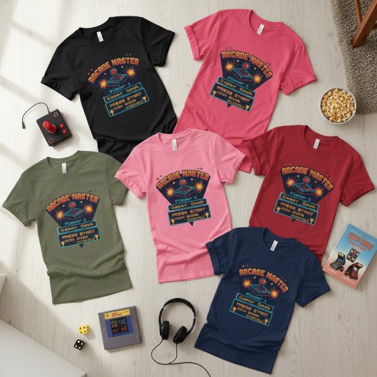 Customizable Arcade Master Retro Gamer Tシャツ